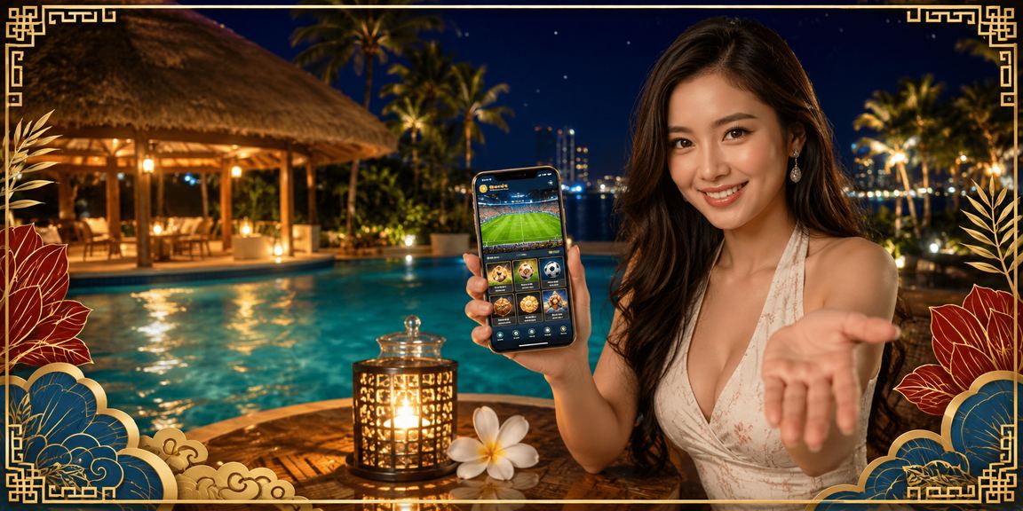 Người dùng tại Nha Trang sử dụng ứng dụng casino trên điện thoại bên bờ biển